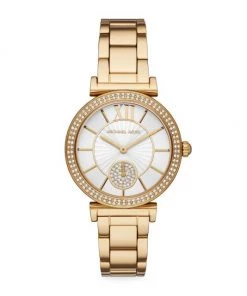 Michael Kors Abbey Goldtone Stainless Steel & Glitz Bracelet Watch