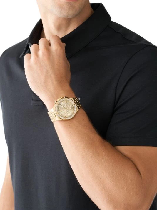 Michael Kors Lennox Goldtone Stainless Steel & Crystal Chronograph Watch 2 Michael Kors Lennox Goldtone Stainless Steel & Crystal Chronograph Watch - Image 2