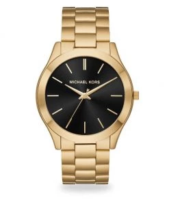 Michael Kors Slim Runway Goldtone Stainless Steel Bracelet Watch For Men