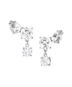 Michael Kors Premium Sterling Silver & Cubic Zirconia Cluster Earrings