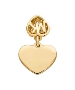 Michael Kors 14K-Gold-Plated & Cubic Zirconia Double Heart Charm Bracelet