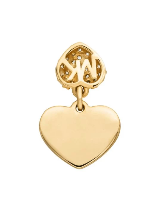 Michael Kors 14K-Gold-Plated & Cubic Zirconia Double Heart Charm Bracelet 1 Michael Kors 14K-Gold-Plated & Cubic Zirconia Double Heart Charm Bracelet