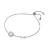 Michael Kors Premium Sterling Silver Cubic Zirconia Halo Slider Bracelet