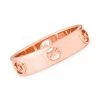 Michael Kors 14K-Rose-Gold-Plated Monogram Logo Ring