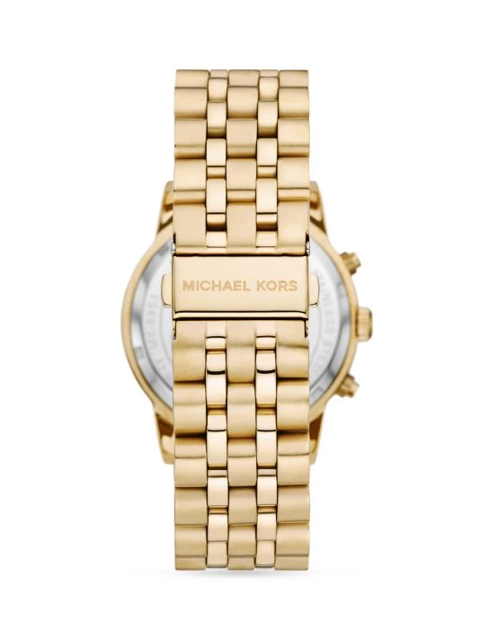 Michael Kors Hutton Goldtone Stainless Steel Chronograph Watch For Men 4 Michael Kors Hutton Goldtone Stainless Steel Chronograph Watch For Men - Image 4