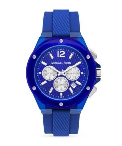 Michael Kors Lennox Nylon & Silicone Chronograph Watch