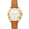 Michael Kors Bradshaw Goldtone Stainless Steel & Leather Chronograph Watch