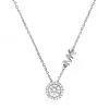 Michael Kors Sterling Silver & Cubic Zirconia Round Halo Pendant Necklace