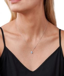 Michael Kors Sterling Silver & Cubic Zirconia Teardrop Pendant Necklace -Michael Kors Sales Shop unnamed file 874