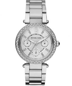 Michael Kors Parker Pavé Stainless Steel Chronograph Bracelet Watch