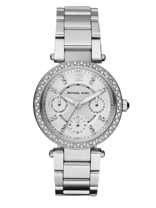 Michael Kors Parker Pavé Stainless Steel Chronograph Bracelet Watch 1 Michael Kors Parker Pavé Stainless Steel Chronograph Bracelet Watch