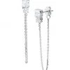 Michael Kors Sterling Silver & Cubic Zirconia Chain Drop Earrings