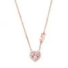 Michael Kors 14K-Rose-Gold-Plated & Crystal Heart Pendant Necklace