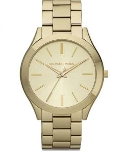 Michael Kors Slim Runway Goldtone Stainless Steel Bracelet Watch
