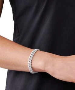 Michael Kors Sterling Silver & Cubic Zirconia Curb-Chain Bracelet -Michael Kors Sales Shop unnamed file 970