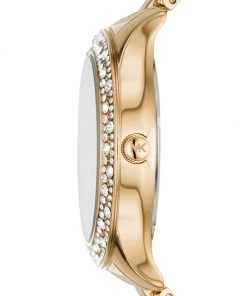 Michael Kors Liliane Goldtone Stainless Steel & Pavé Bracelet Watch -Michael Kors Sales Shop unnamed file 99